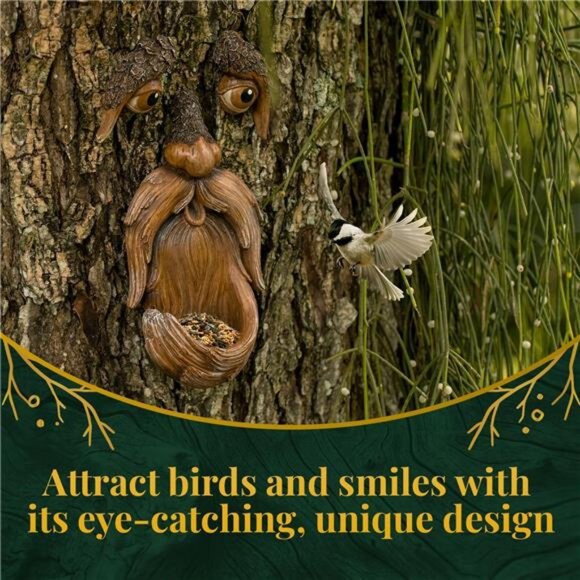 Tree Faces Outdoor, Tree Art, Tree Decor, Tree Stump Decor, Face for Tree Trunk - Picture 3 of 7